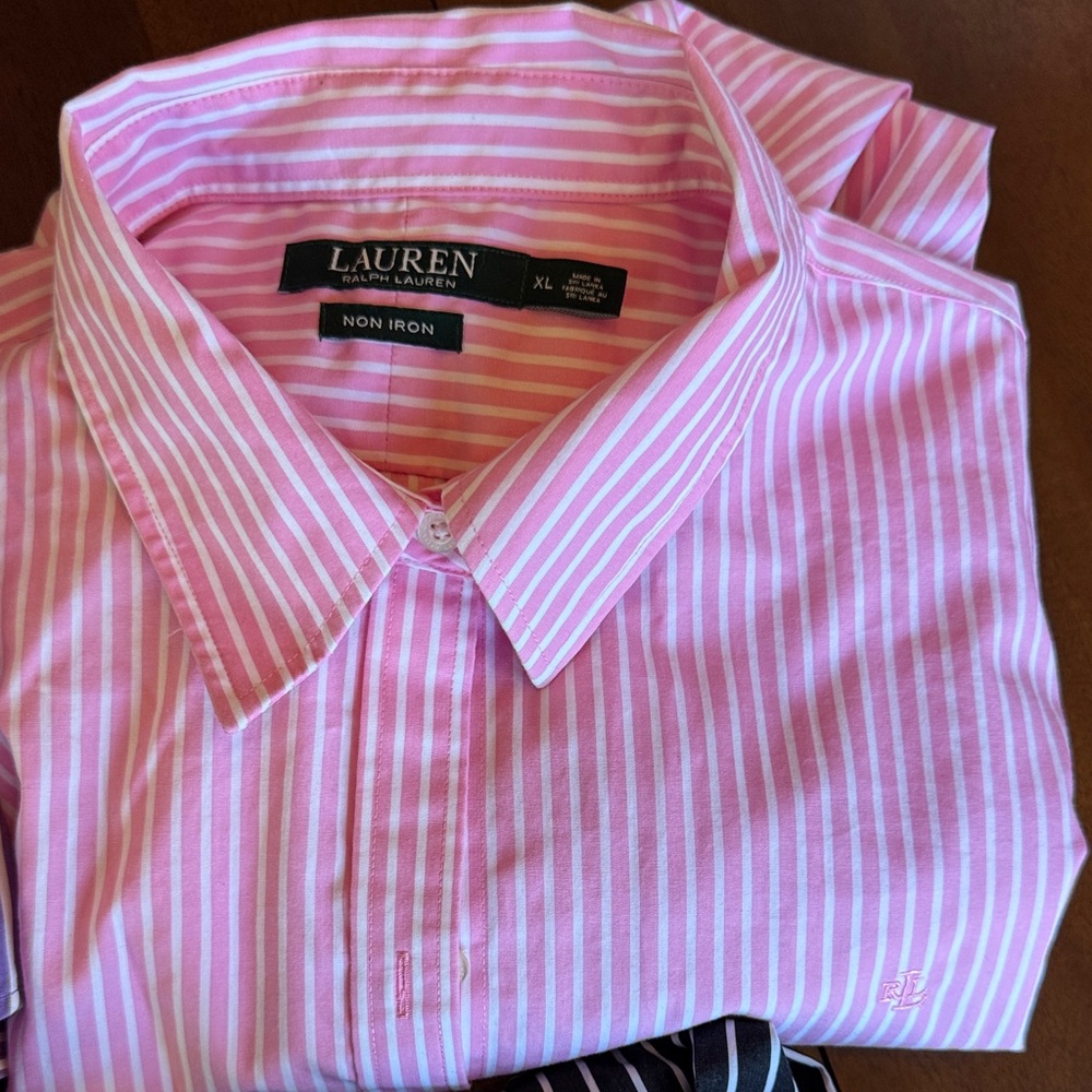 Women’s Striped Shirt Bundle - Purple, Pink, and Black - Picture 3 of 3